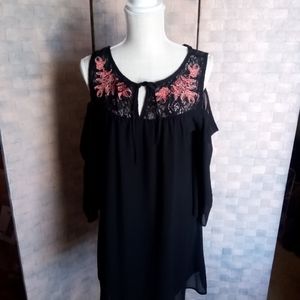 Heart Soul Plus Size XL Black top